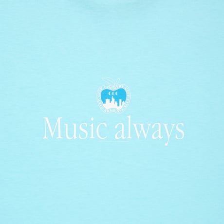 COTTON S/S T-SHIRT_Music always_BLUE