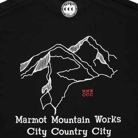 CITY COUNTRY CITYx Marmot_MMWCCC EVERYWHERE T-SHIRT_WORDS OF MOUNTAIN_BLACK