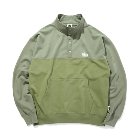 ARCHIVE SALE_HALF BUTTON COTTON SWEATSHIRT_OD