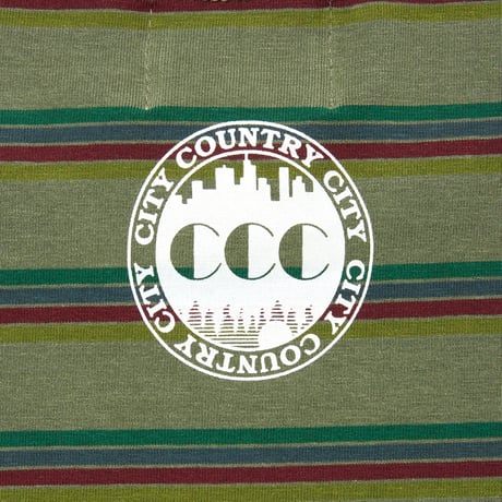 Embroidered Logo Overdye Boder T-shirt_OD