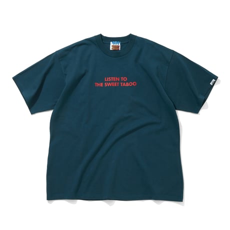 COTTON T-SHIRT_LISTEN TO THE SWEET TABOO_NAVY