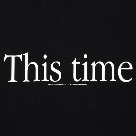 Cotton T-Shirt_This time_Music always_BLACK