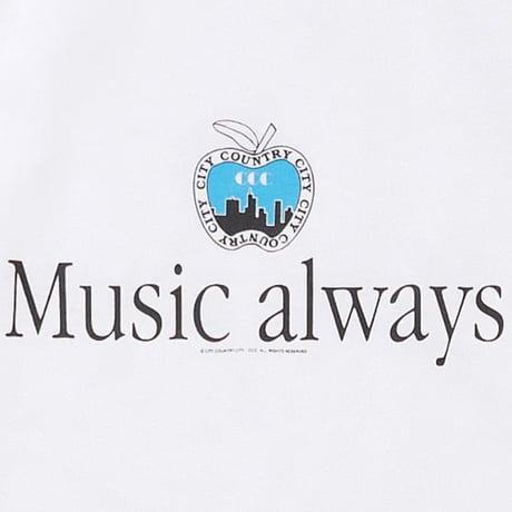 COTTON S/S T-SHIRT_Music always_WHITE
