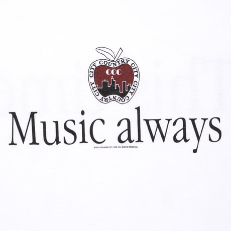 Cotton T-Shirt_This time_Music always_WHITE