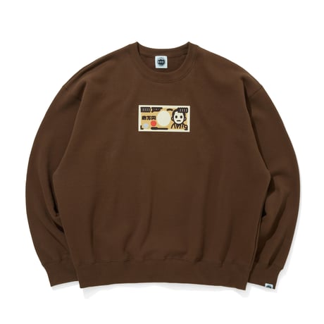 SWEATSHIRT_マン券_BROWN