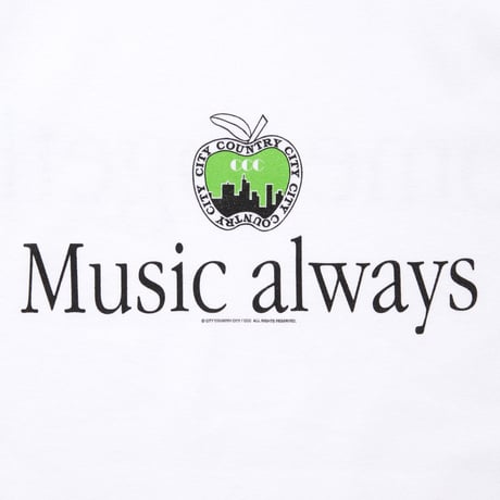 Cotton T-Shirt_Come together_Music always_WHITE