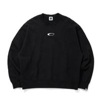ARCHIVE SALE_EMBROIDERED LOGO  SWITCHING COTTON SWEATSHIRT_BLACK