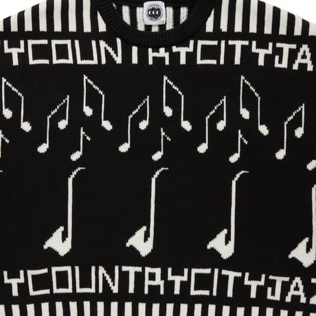 KNIT SWEATER_CITY COUNTRY CITY JAZZ_BLACK