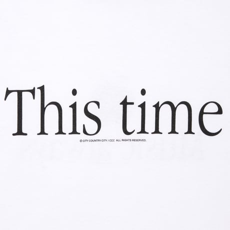 Cotton T-Shirt_This time_Music always_WHITE