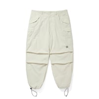 TASLAN NYLON  OVER SIZE PANTS_IVORY