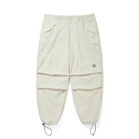 TASLAN NYLON  OVER SIZE PANTS_IVORY