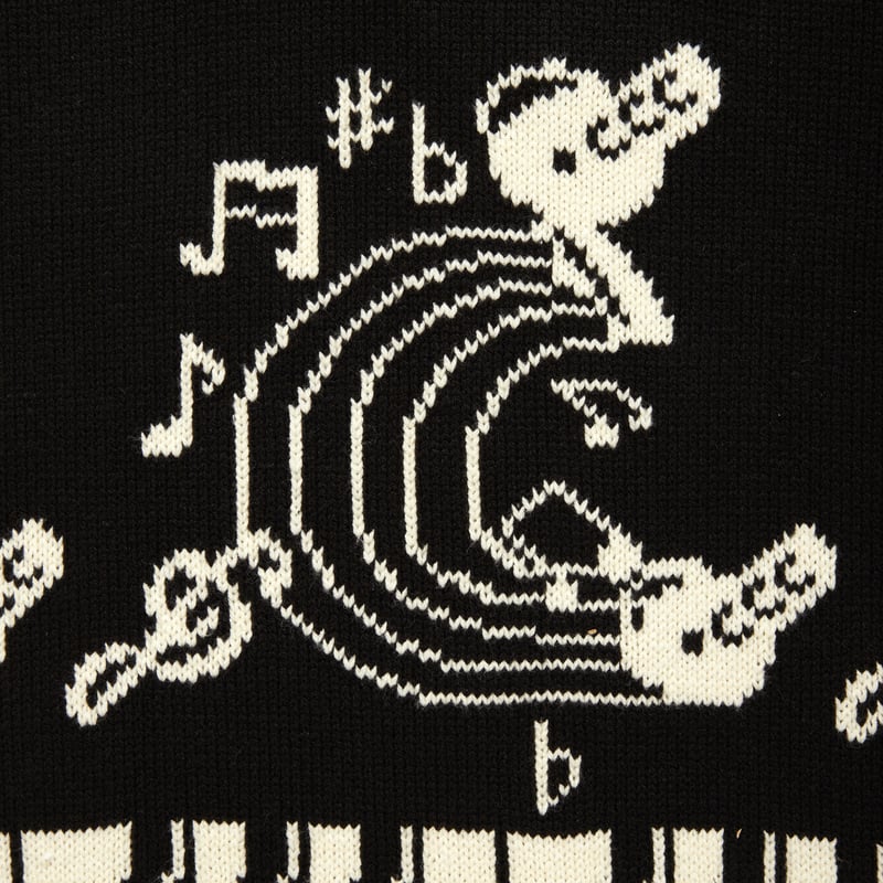 KNIT CARDIGAN_JAZZ_BLACKxWHITE | CITY COUNTRY CITY