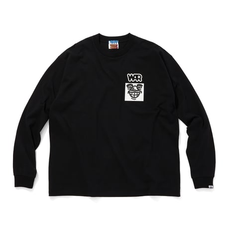 CITY COUNTRY CITY x WAR_COTTON L/S T-SHIRTS_ARTWORK BY MANKEY_BLACKxWHITE