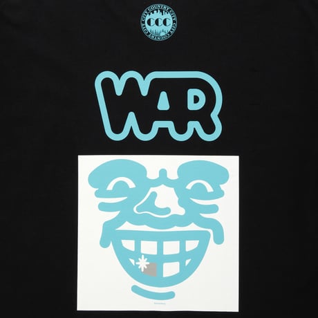 CITY COUNTRY CITY x WAR_COTTON L/S T-SHIRTS_ARTWORK BY MANKEY_BLACKxBLUE