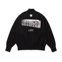EMBROIDERED LOGO HALF ZIP SWEATSHIRT_UREI_BLACK