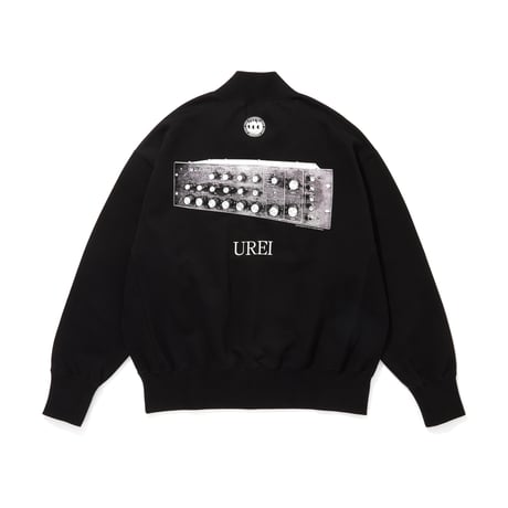 EMBROIDERED LOGO HALF ZIP SWEATSHIRT_UREI_BLACK