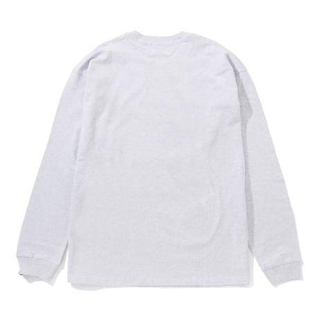 Embroiderd Logo Cotton L/s T-shirt_Ash Gray