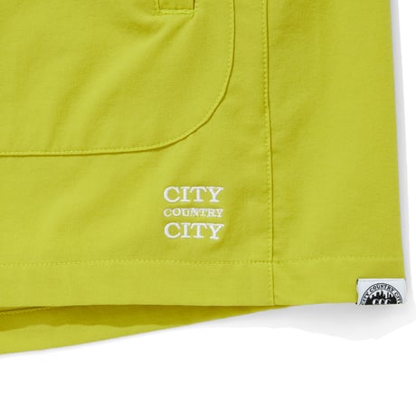 EMBROIDERD LOGO STRECH NYLON EASY SHORTS_LEMON