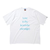 COTTON T-SHIRT_KOTOZUKE_WHITExBLUE