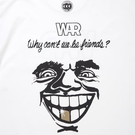 CITY COUNTRY CITYx WAR_COTTON POCKET T-SHIRTS_WHY CAN'T WE BE FRIENDS? 001_WHITE