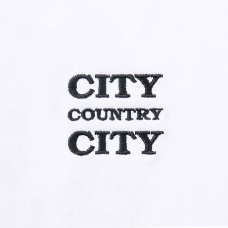 Embroidered Logo Cotton L/s T-shirt_City Country City_White