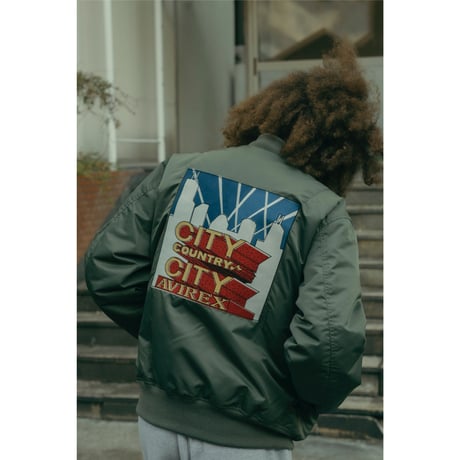 CITY COUNTRY CITY x AVIREX_EMBROIDERED LOGO MA-1_OD