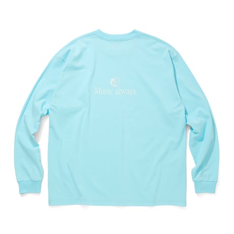 COTTON L/S T-SHIRT_Music always_BLUE