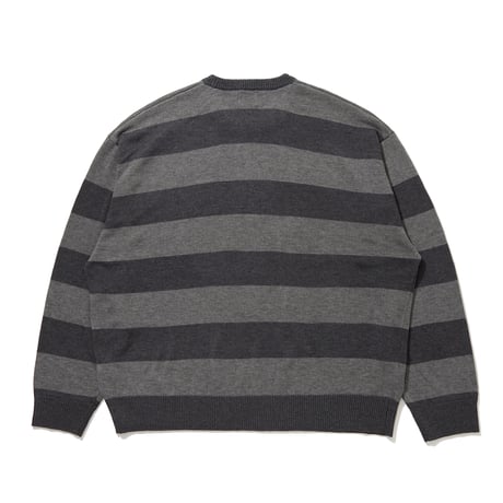 ARCHIVE SALE_Embroidered Logo Boder Knit_ C Gray / Gray