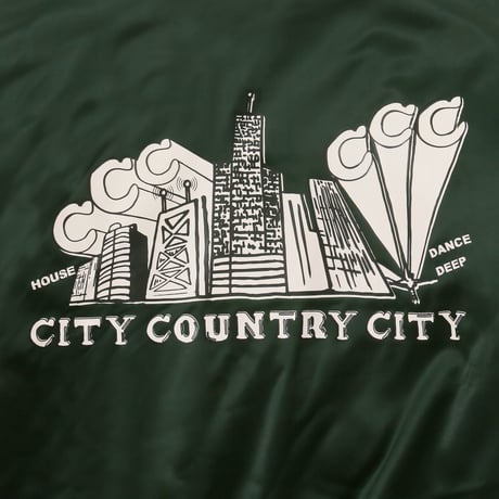 ARCHIVE SALE_Satain Varsity Jacket_Green