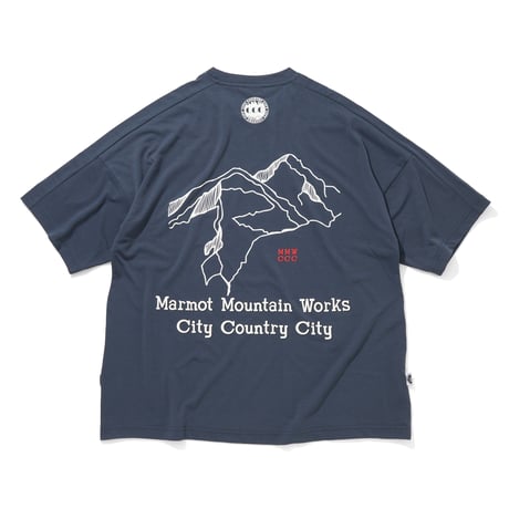CITY COUNTRY CITYx Marmot_MMWCCC EVERYWHERE T-SHIRT_WORDS OF MOUNTAIN_BLUE