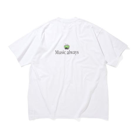 Cotton T-Shirt_Come together_Music always_WHITE
