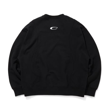 EMBROIDERE LOGO D SWITCHING COTTON SWEATSHIRT_BLACK