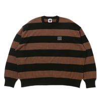 ARCHIVE SALE_Embroidered Logo Boder Knit_Brown / Black
