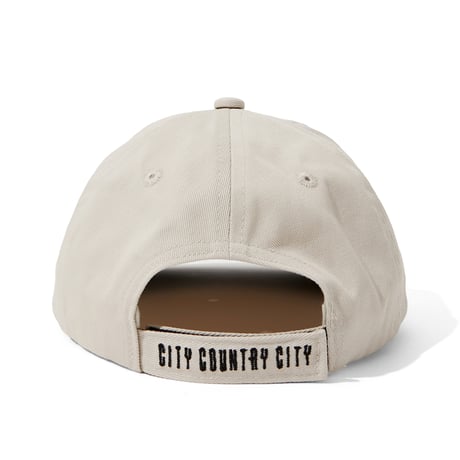 EMBROIDERED LOGO COTTON TWILL  CAP_IVORY/BLACK