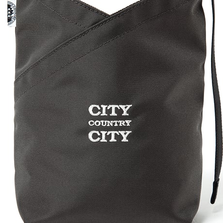 AZUMA SHOULDER BAG  NYLON OXFORD for CITY COUNTRY CITY_CHARCOAL
