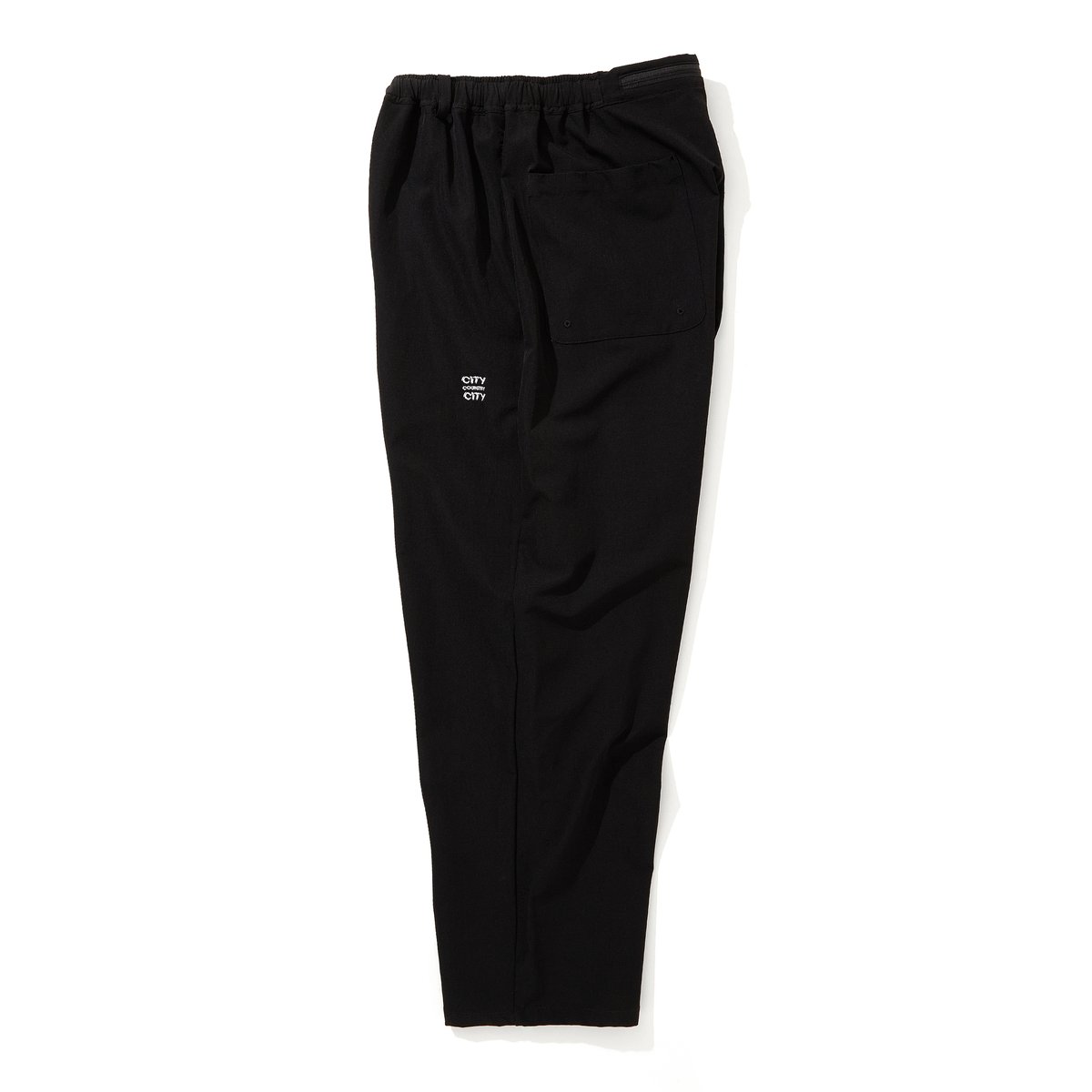 Embroiderd Logo Strech Easy Pants_Black | CITY