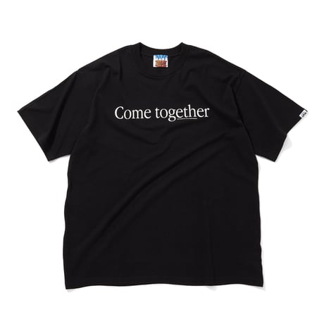 Cotton T-Shirt_Come together_Music always_BLACK