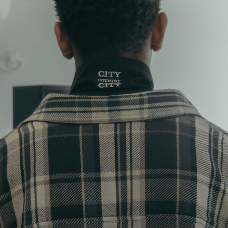 Embroiderd Logo Cotton Twill Check Shirt_Black Check