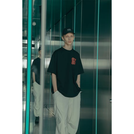 TASLAN NYLON  OVER SIZE PANTS_BLACK