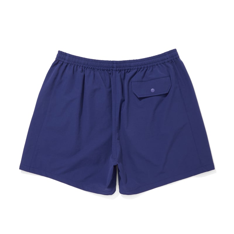 EMBROIDERD LOGO STRECH NYLON EASY SHORTS_BLUE |