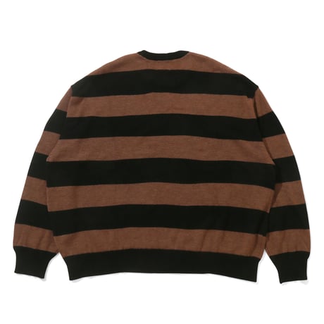 ARCHIVE SALE_Embroidered Logo Boder Knit_Brown / Black