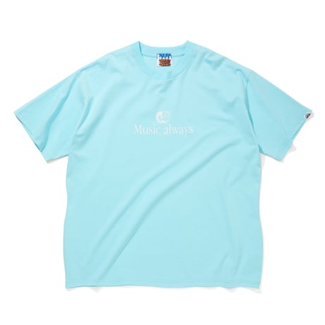 COTTON S/S T-SHIRT_Music always_BLUE