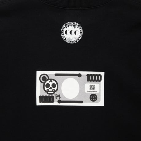 SWEATSHIRT_マン券_BLACK