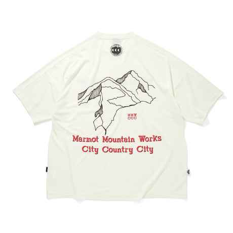 CITY COUNTRY CITYx Marmot_MMWCCC EVERYWHERE T-SHIRT_WORDS OF MOUNTAIN_WHITE