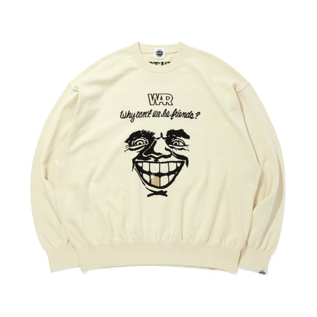 CITY COUNTRY CITYx WAR INTARSIA KNIT_WHY CAN'T WE BE FRIENDS? _IVORY
