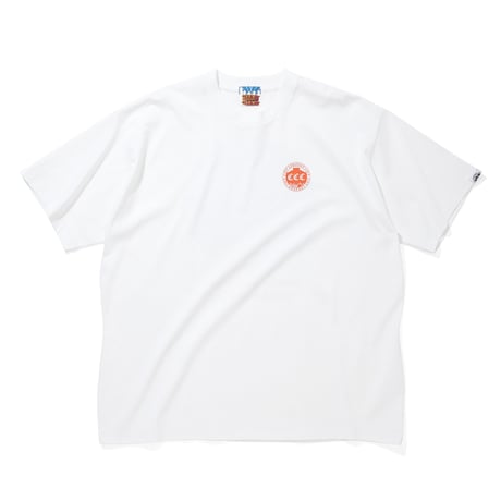 COTTON T-SHIRT_KNIGHTS OF THE JAGUAR ARTWORK BY Abu Qadim Haqq_WHITExORANGE
