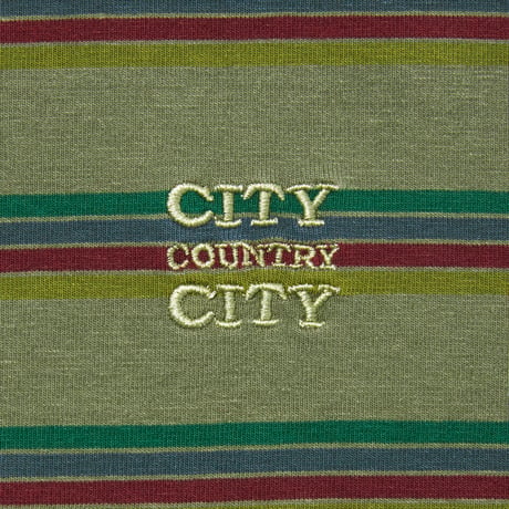 Embroidered Logo Overdye Boder T-shirt_OD