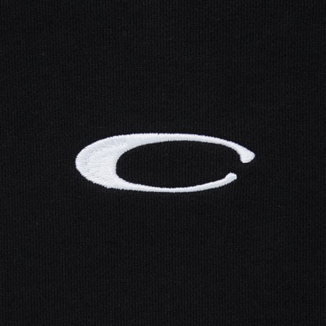 ARCHIVE SALE_EMBROIDERED LOGO  SWITCHING COTTON SWEATSHIRT_BLACK