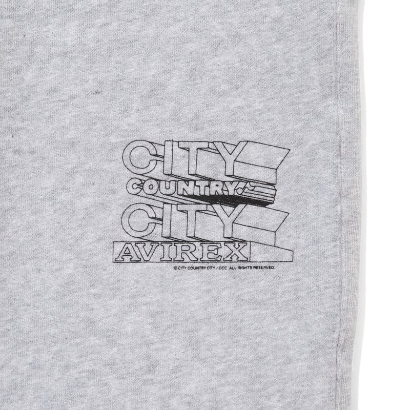 CITY COUNTRY CITY x AVIREX_SWEAT PANTS_GRAY | C