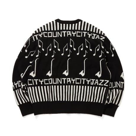 KNIT SWEATER_CITY COUNTRY CITY JAZZ_BLACK